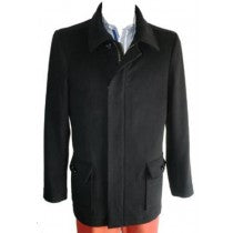 BLEND DRESS COAT WITH ZIPPER BLACK