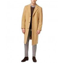 BREASTED CAMEL CASHMERE-BLEND OVERCOAT