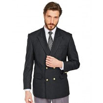 BREASTED BLAZER WITH GOLD BUTTONS WOOL OVERCOAT