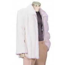 Mens Stylish Faux Fur Coat snowy winter collection White