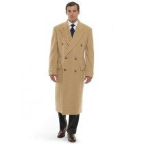 LENGTH DOUBLE BREASTED WOOL BLEND OVERCOAT