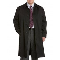 LONG TRENCH COAT MENS OUTERWEAR BLACK RAINCOAT