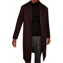 MENS BURGUNDY WINE COATS – THREE BUTTON OVER COAT