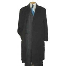 CHARCOAL WOOL BLEND 3 BUTTON OVERCOAT
