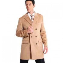 NARDONI DOUBLE BREASTED WOOL PEA COAT