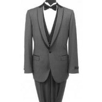 MICHAELS GRAY AND BLACK ONE BUTTON TUXEDO