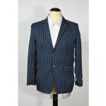 MENS NOTCH LAPEL NAVY BLUE BLAZER