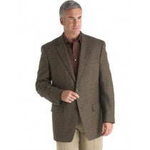 BLEND TWO BUTTON BROWN CHECK SPORT COAT
