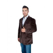 button brown velvet blazer sport coat
