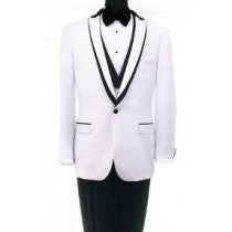 MICHAELS SHAWL COLLAR WHITE ONE BUTTON TUXEDO