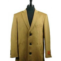 CAMEL FOUR BUTTON SINGLE BREASTED TOP OVERCOAT