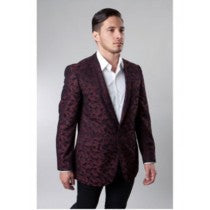 MEN'S TAZIO ABSTRACT DESIGN SLIM FIT FASHION JACKET BROWN