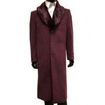 OVERCOAT WITH FUR COLLAR FULL LENGTH