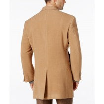 mens camel slim fit topcoat