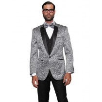 SILVER GREY SPORT COAT TWO TONED BLAZER