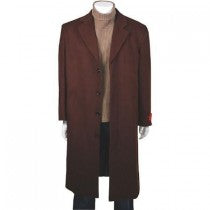 COCO DARK BROWN WOOL CASHMERE OVERCOAT