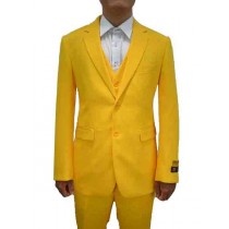 SINGLE BREASTED YELLOW NOTCH LAPEL SUIT
