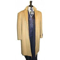 BUTTON WOOL BLEND DRESS COAT CAMEL OVERCOAT