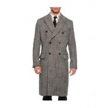 TWEED OVERCOAT DOUBLE BREASTED TOP COAT