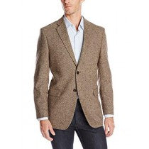 BREASTED PORTLY WOOL BLEND SPORT COAT