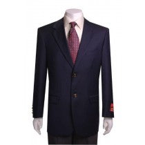 MENS NAVY TWO BUTTONS PORTLY BLAZER