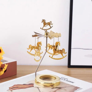 Candle Holder Thermal Rotating Candlestick Thanksgiving Table Decoration - Shopminx