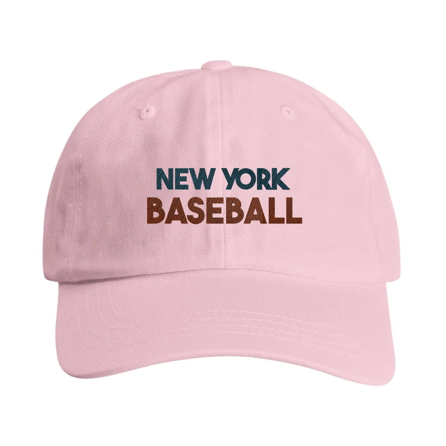 Immagine Cappello Azzurro Chiaro Vintage New York Baseball - Design Ricamato
