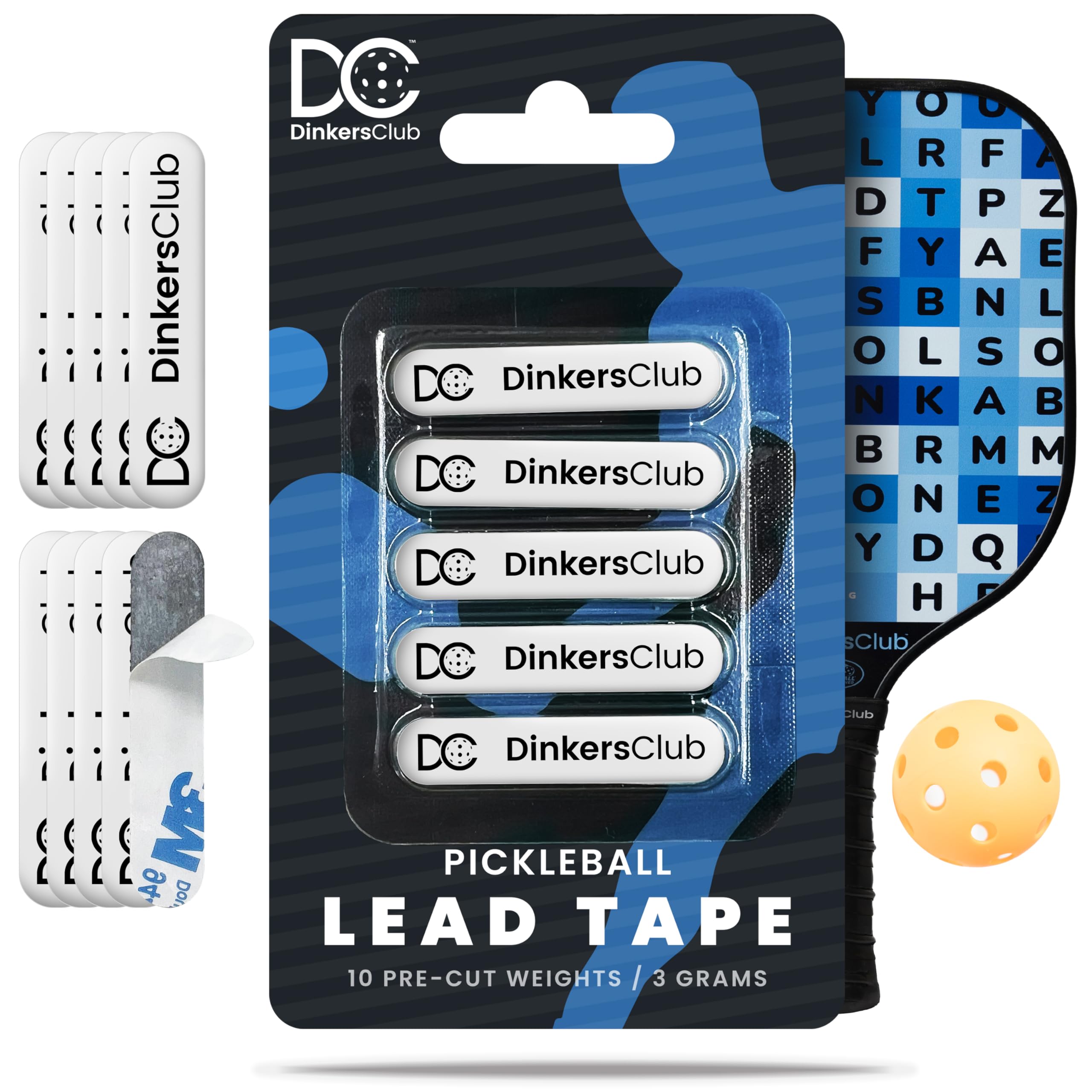 Pickleball Paddle Weight Tape - add power and weight to your paddle where you need it - DinkersClub product image