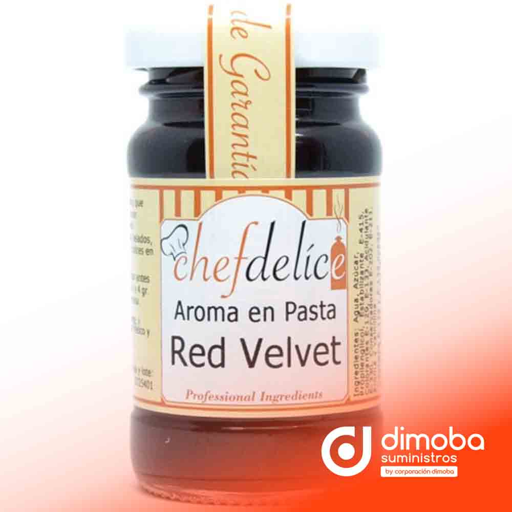 Aroma en Pasta Red Velvet Sin Gluten 50 ml. Chefdelice. Tipo Aromas alimentarios