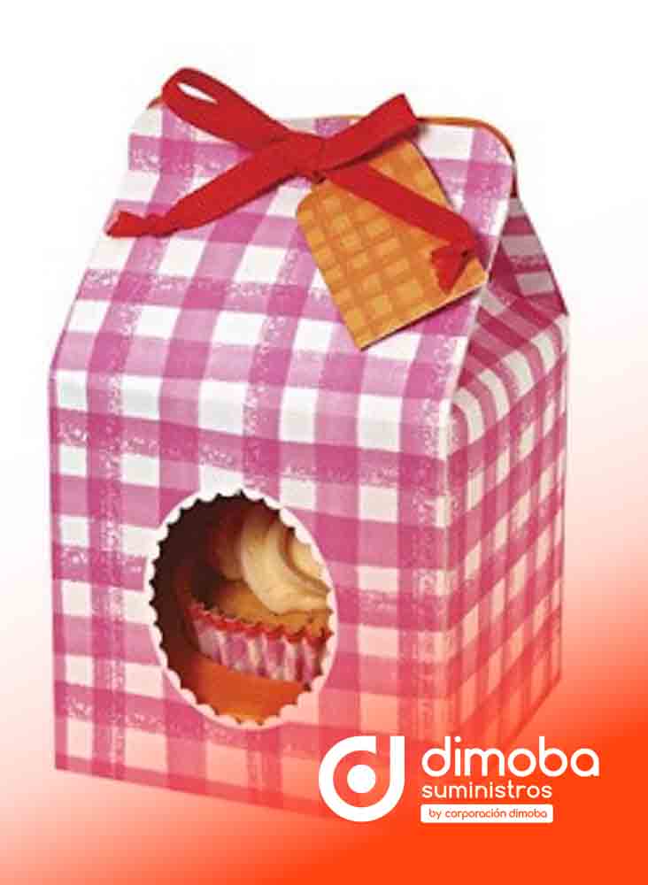 Caja para 1 Capcake Vichi. Tipo Cajas Cupcakes