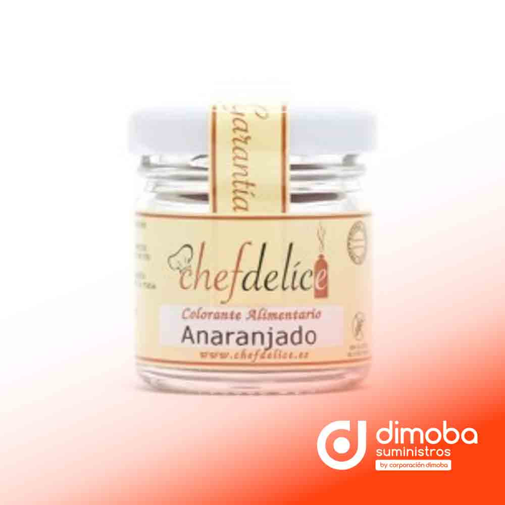 Colorante en Polvo Naranja 20 gr. Chefdelice. Tipo Aromas y Extractos