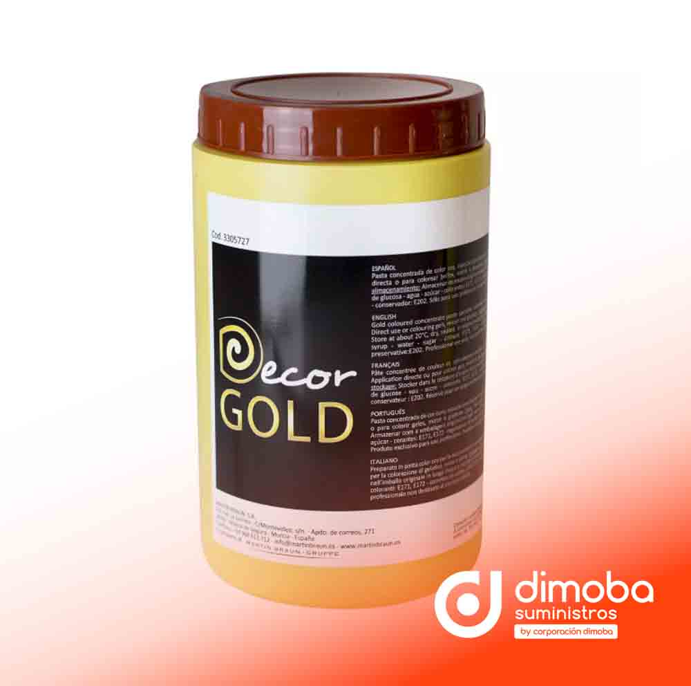 Decor Gold tarro 1,5 Kg. Tipo Productos de pastelería y repostería