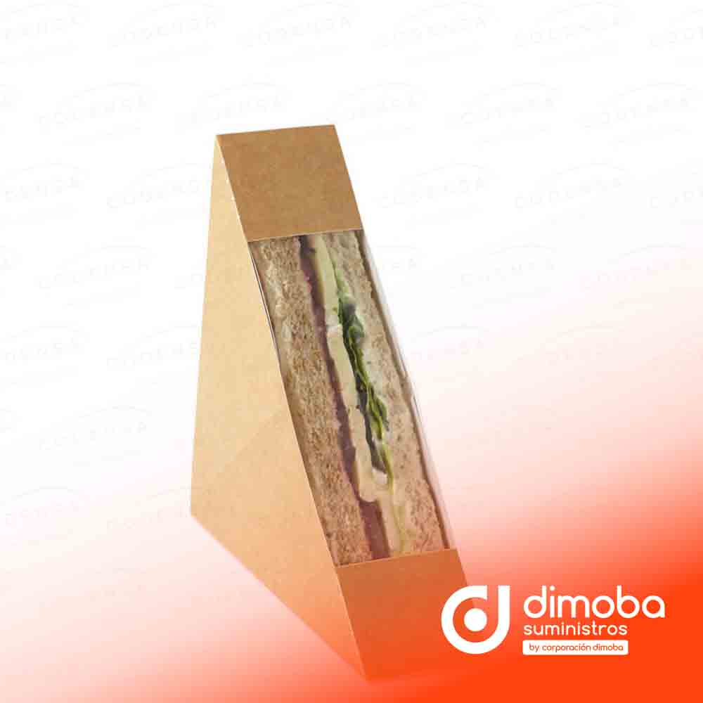 Envase Sándwich Cartón/Film Simple con Ventana 700 uds.. Tipo Envases desechables para comida