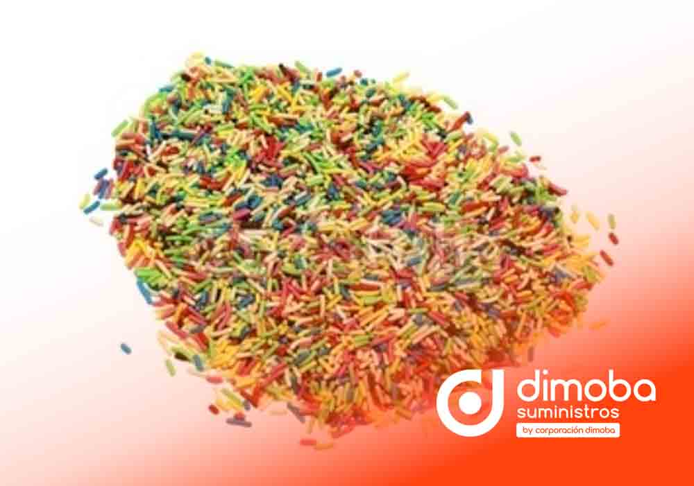 Fideos de Azúcar Multicolor 1,5 Kg. Tipo Decoración de Pastelería