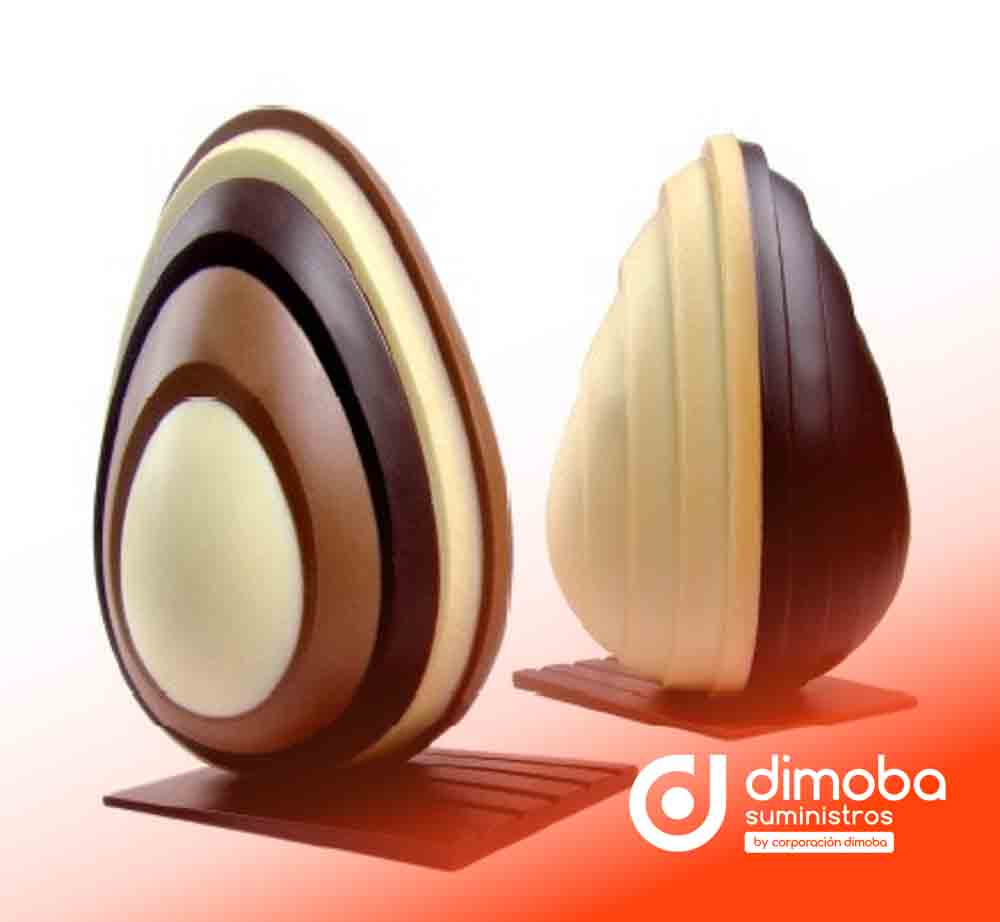 Kit Molde Termoperforado Huevo de Diseño Multi-Huevo Tricolor. Tipo Moldes de huevos para chocolate