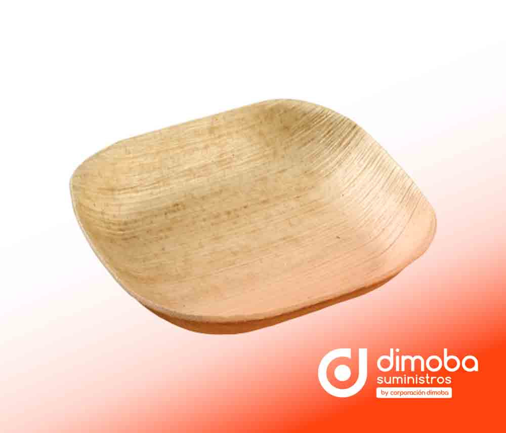 Mini Plato Hondo Areca Hoja Palmera. Tipo Platos Desechables