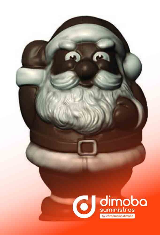 Molde Chocolate Papá Noel. Tipo Moldes de Navidad