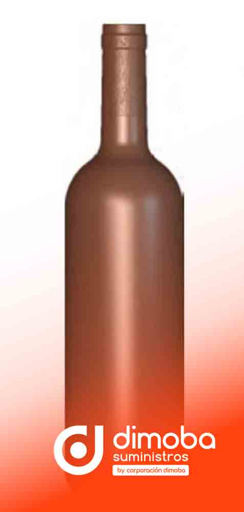 Molde de Chocolate Botella Bordeaux. Tipo Moldes Reposteria