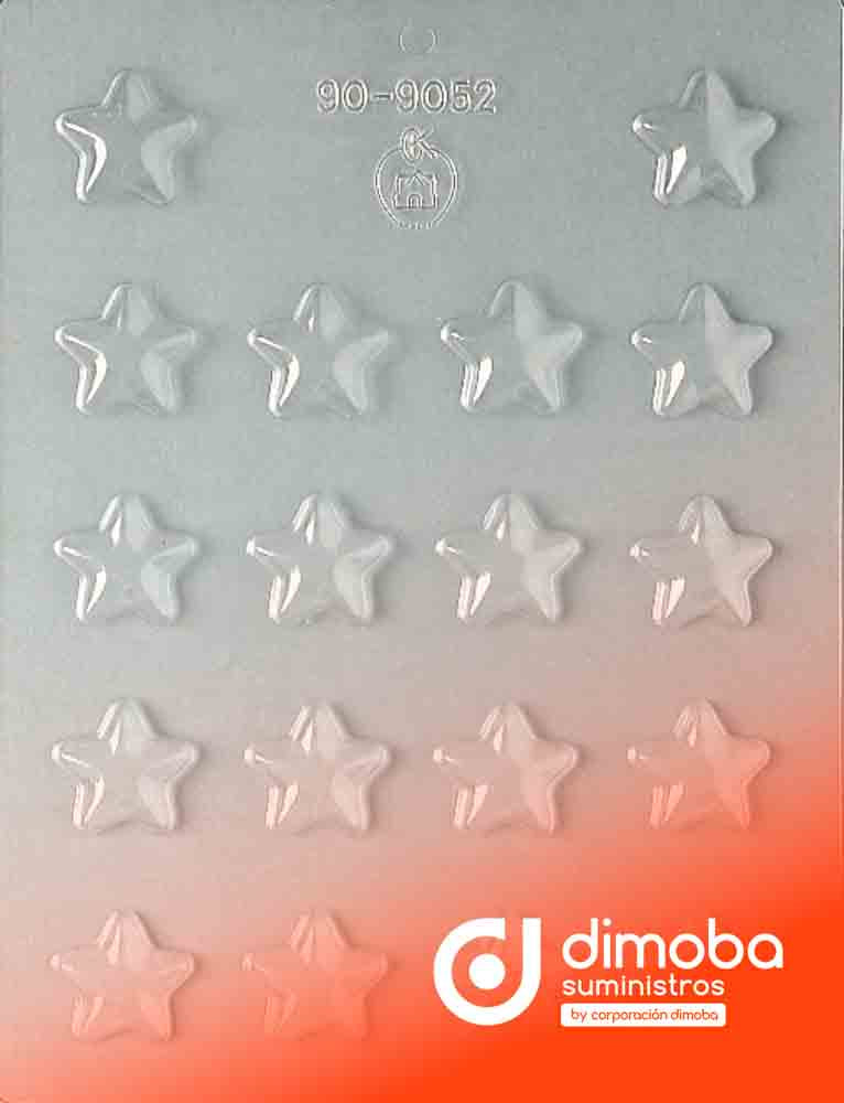 Molde de Chocolate con Forma de Estrellas. Tipo Moldes para Chocolate