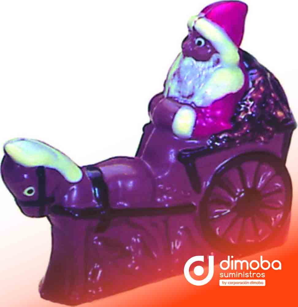 Molde de Policarbonato Papa Noel en Coche de Caballos. Tipo Moldes de policarbonato