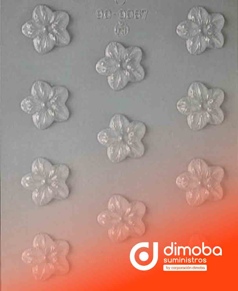 Molde para Chocolate con Forma de 11 Flores de Jazmín. Tipo Moldes para Chocolate