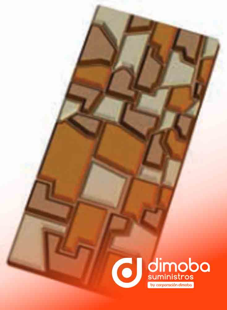 Molde tableta chocolate de diseño 5. Tipo Moldes para Chocolate