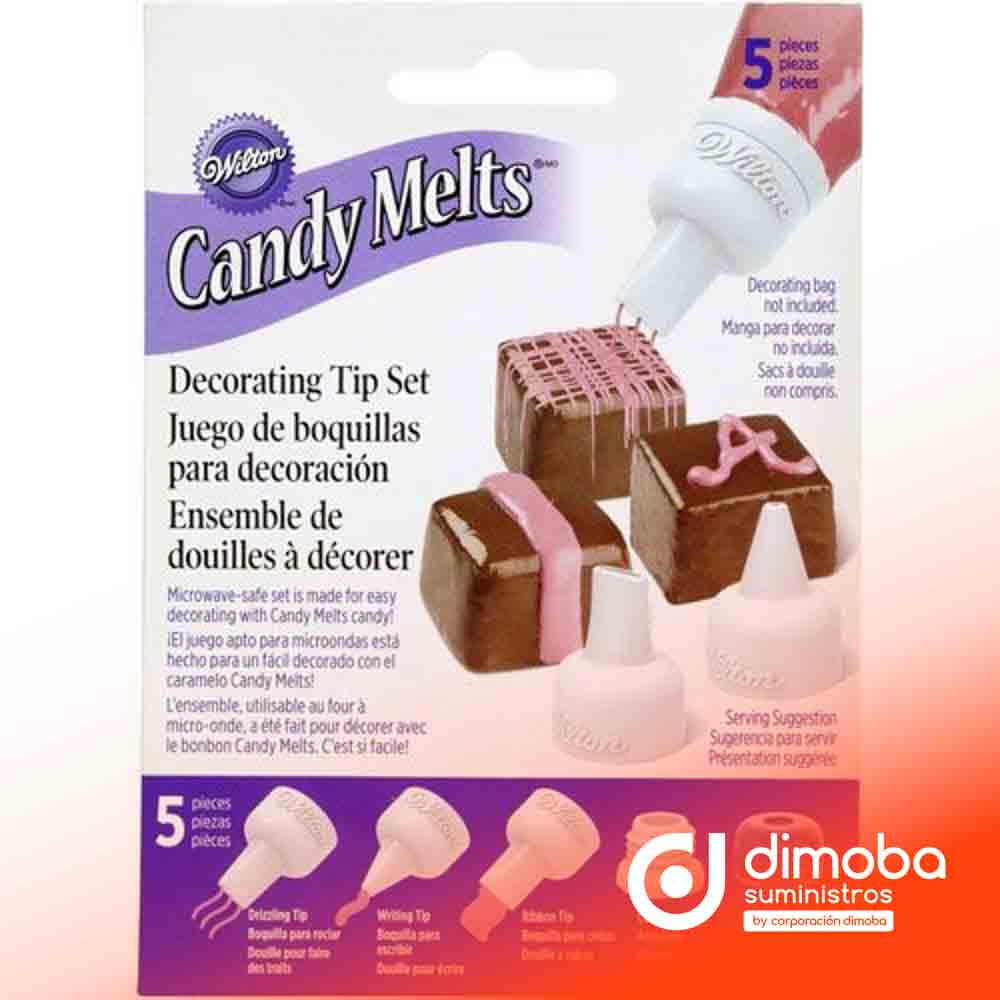 Set Boquillas para Decorar con Candy Melts Wilton. Tipo Boquillas wilton