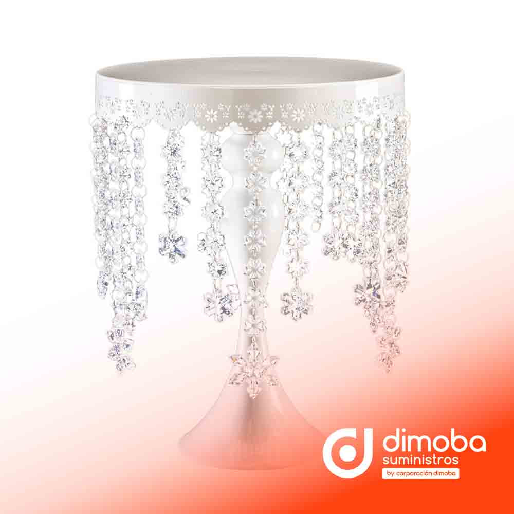 Soporte Tarta Redondo Con Diamantes. Tipo Bases para tartas