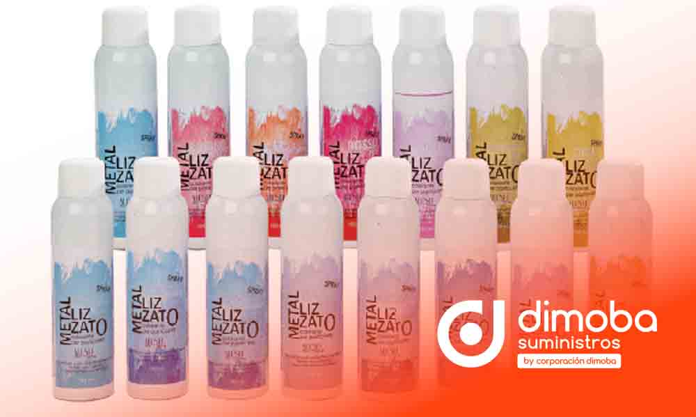 Spray colorante con efecto metálico. Tipo Colorantes alimentarios líquidos