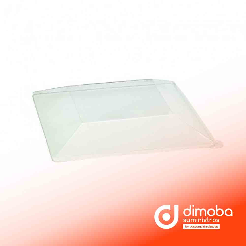 Tapa para Plato Diamante Verde Transparente 15 cm. Tipo Platos Desechables