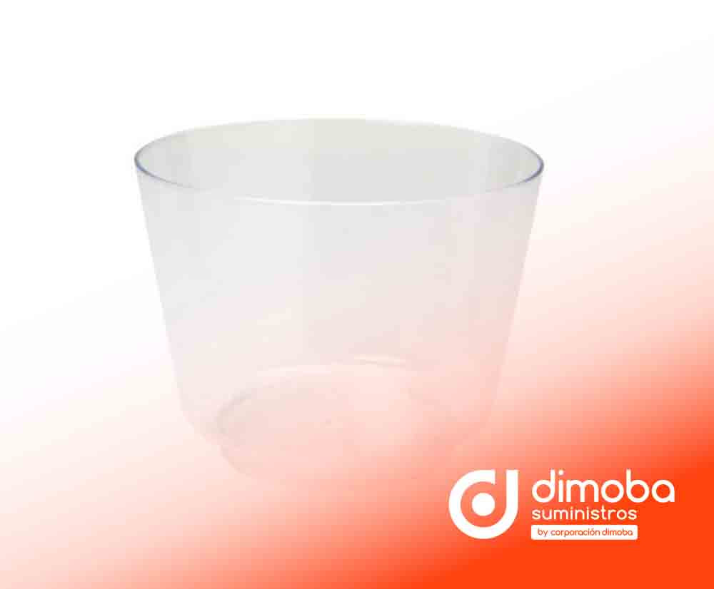 Vaso XL Transparente/Blanco/Negro. Tipo Vasos de plástico desechables