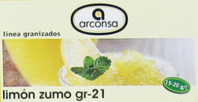 Receta de Limón Granizado con concentrado Profesional
