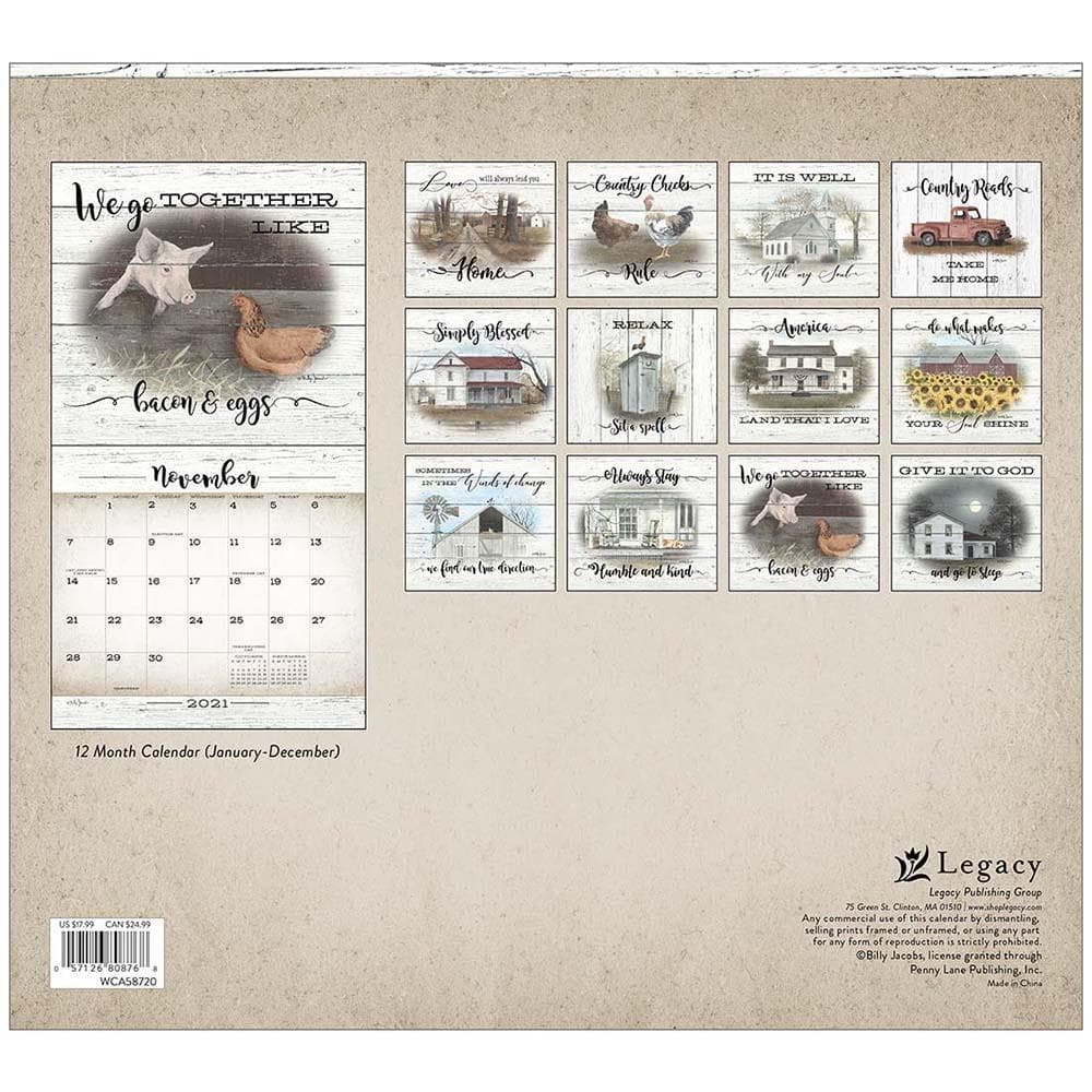 Farmhouse 2021 Wall Calendar By Legacy Calendar Club Canada