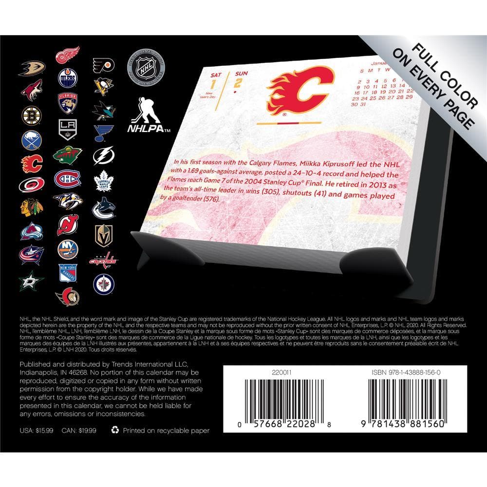 Nhl 2022 Box Calendar By Trends International | '9781438881560 – Calendar Club Of Canada